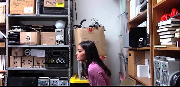 Hot Petite Brunette Teen Shoplifter